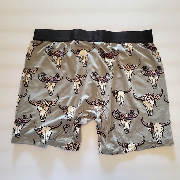 Meundies Men's Boxer Brief Underwear Bull Skull Size Medium - Picture 2 of 4